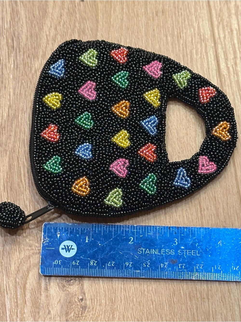 Mini Beaded Heart Wallet - Picture 7 of 7